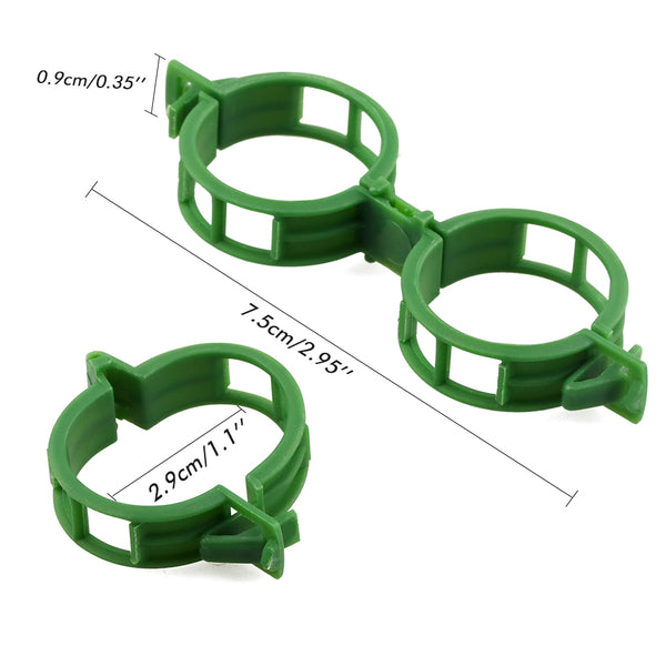 KINGLAKE 100 Plant Clips, Plant Clamps, Tomato Clips, Plant Support Clips for Climbing Plants, Cucumbers, Greenery