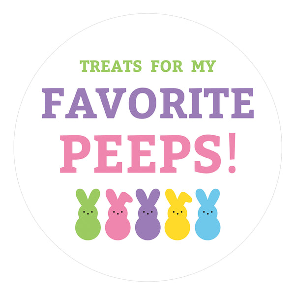 Happy Easter Stickers Easter Bunny Stickers 60 Pcs 2 Inch Bunny Peeps Stickers Rabbit Design Self-Adhesive Stickers for Envelope Seal Card Easter Egg Basket Decoration (Peeps)