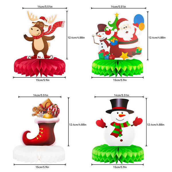 Adeyoo Honeycomb Christmas Decorations for Table 9 Pcs Christmas Table Centerpieces for Christmas Party Decorations Christmas Honeycomb Table Decorations Christmas Centerpieces decoración