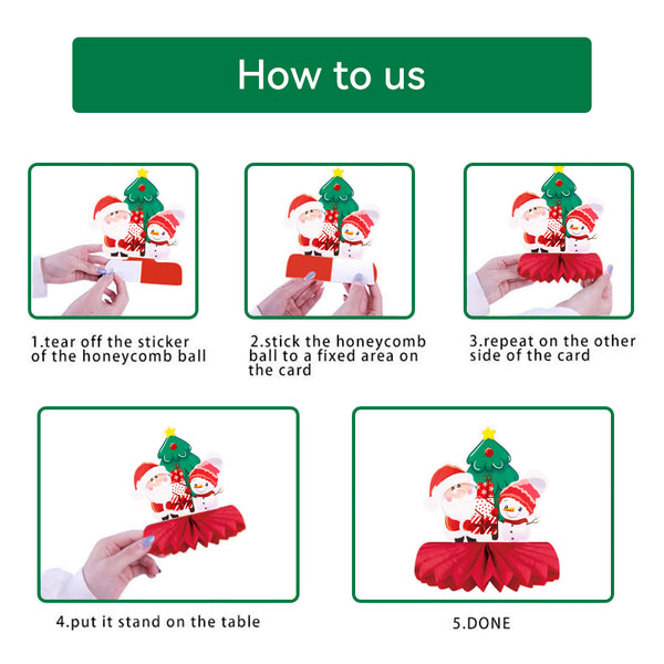 Adeyoo Honeycomb Christmas Decorations for Table 9 Pcs Christmas Table Centerpieces for Christmas Party Decorations Christmas Honeycomb Table Decorations Christmas Centerpieces decoración