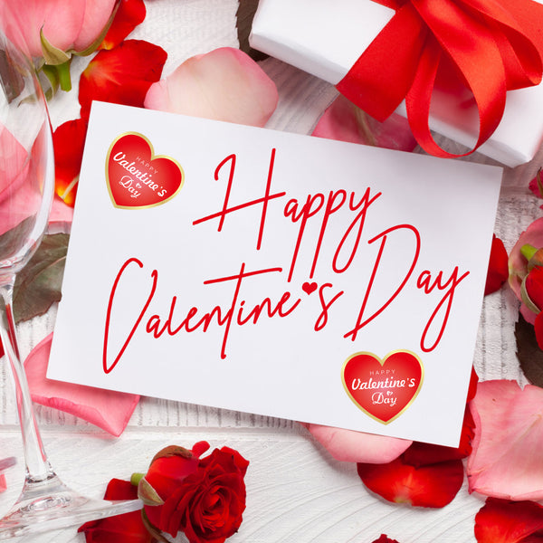 Happy Valentines Day Stickers Heart Stickers 2 Inch Valentines Stickers 60Pcs Valentines Day Design Stickers for Envelope Seal Card Valentines Day Decorations