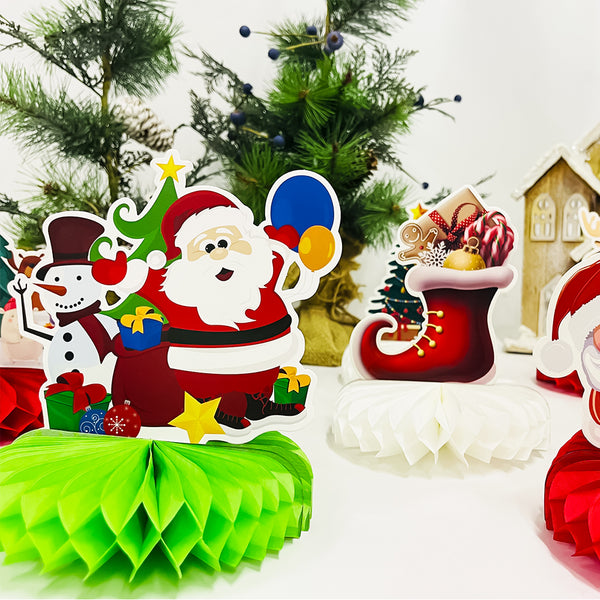 Adeyoo Honeycomb Christmas Decorations for Table 9 Pcs Christmas Table Centerpieces for Christmas Party Decorations Christmas Honeycomb Table Decorations Christmas Centerpieces decoración