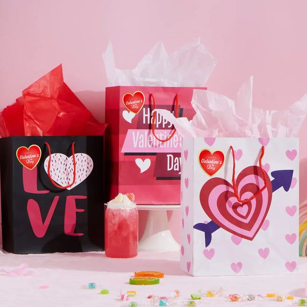 Happy Valentines Day Stickers Heart Stickers 2 Inch Valentines Stickers 60Pcs Valentines Day Design Stickers for Envelope Seal Card Valentines Day Decorations