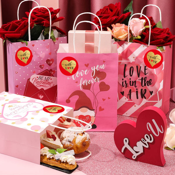 Heart Stickers with Love Stickers Valentines Day Stickers 2 Inch Happy Valentines Day Stickers 120Pcs Valentines Design Stickers for Envelope Seal Card Valentines Day Anniversary Wedding Decoration
