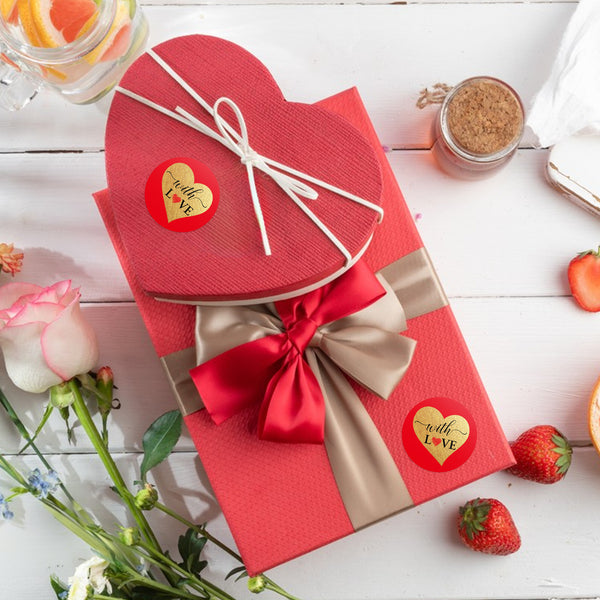 Heart Stickers with Love Stickers Valentines Day Stickers 2 Inch Happy Valentines Day Stickers 120Pcs Valentines Design Stickers for Envelope Seal Card Valentines Day Anniversary Wedding Decoration
