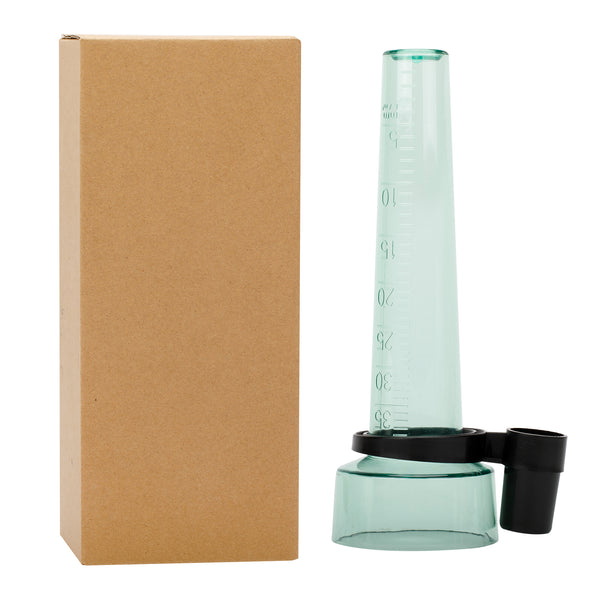KINGLAKE Rain Gauges Plastic Rain Collector for Outdoor Garden, Clear Light Green
