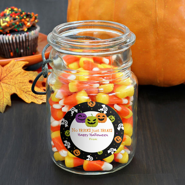 Happy Halloween Stickers 60PCS Halloween Party Favor Stickers 2 Inch Halloween Name Tags Stickers Halloween Label Stickers for Gift Bags, Envelope Seals, Halloween Party Decoration (Pumpkin)