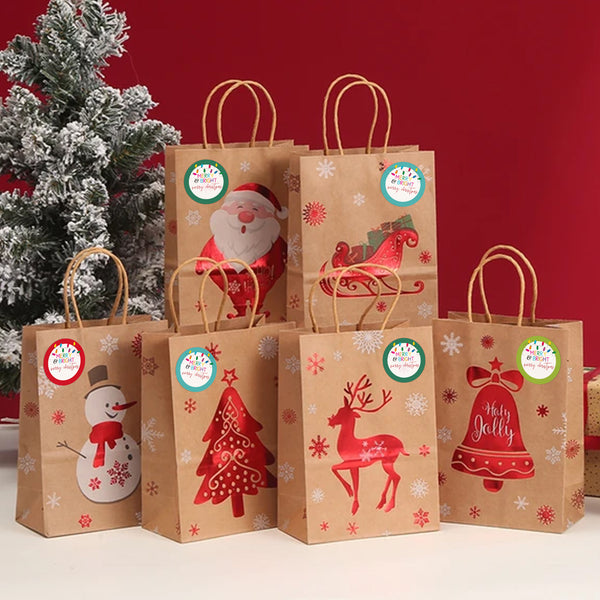 Christmas Stickers Merry Christmas Stickers Labels 2 Inch Large Merry and Bright Stickers 120Pcs Round Christmas Light Stickers Holiday Stickers Xmas Stickers for Envelope Seals, Card, Ornament