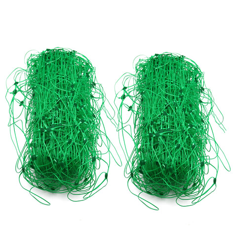 KINGLAKE 2 Pcs 1.7 x 4 m Plastic Plant Pea Netting Green Garden Netting Trellis Net for Bean Fruits Vegetables Climbing Plants