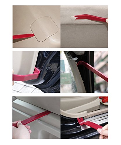 Panel Removal Tool - 13 Pcs Auto Trim Upholstery Removal Kit Door Trim Molding Dash Panel Car Radio Door Clip Panel Auto Body Repair Window Molding Tools Fastener Remover +Bag