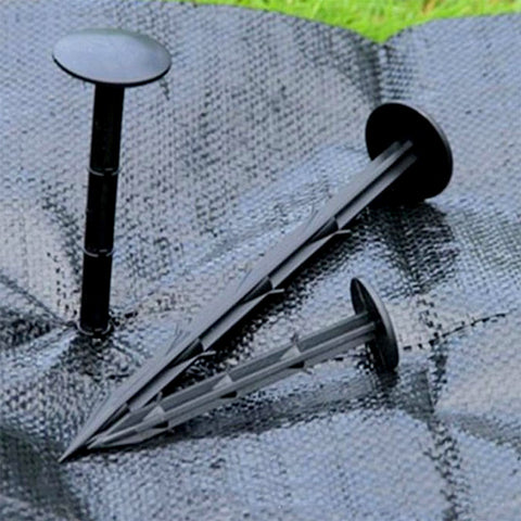 30 Pcs 8 Inch Plastic Garden Securing Pegs Long Fixing Ground Pegs for Landscape Weed Fabric Cover Fleece Tents Camp Tarps
