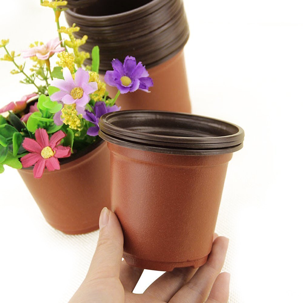 kinglake plant pots KINGLAKE 100 Pcs 4" Plastic Plants Nursery Pot/Pots Seedlings Flower P – kinglake store