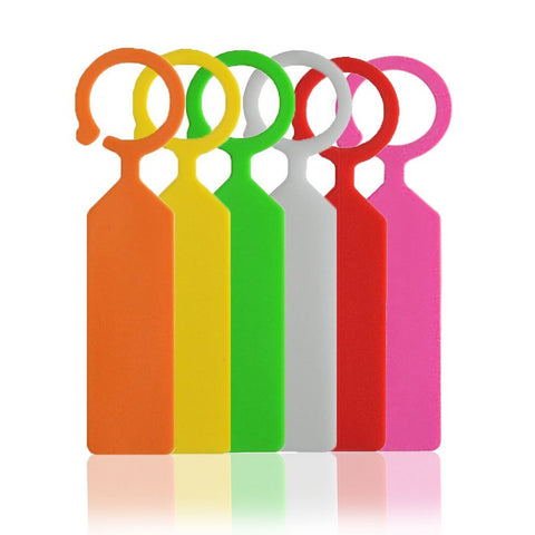 300 Pcs Plastic Tree Labels Plant Hanging Tags Plastic Garden Markers Waterproof, 6 Colors