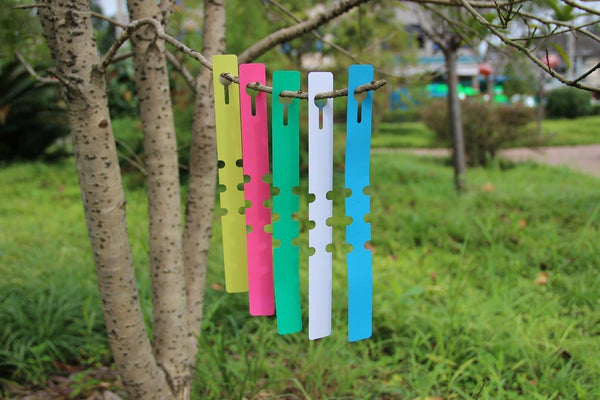 200pcs White Plastic Plant Tree Tags Garden Lables 2x20cm Wrap Around Hanging Tags Nursery Garden Stakes Large Writing Surface