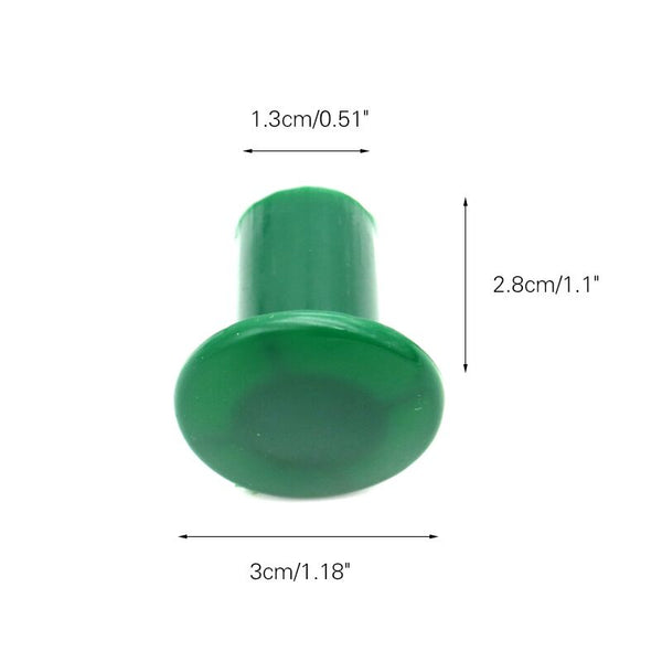 50 Pcs Green Round Rubber Bamboo Cane Caps Garden Cane Topper Protectors