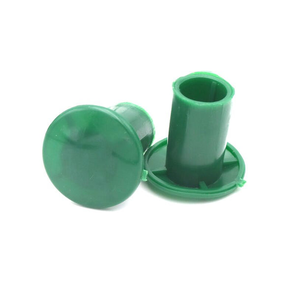50 Pcs Green Round Rubber Bamboo Cane Caps Garden Cane Topper Protectors